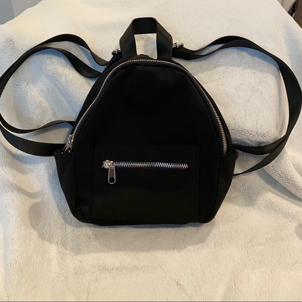 Black mini backpack